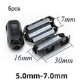 thumbnail image 2 of MYG 5X3.5/5/7/9/13mm Toroidal Core Ferrite Bead Clip Choke EMI RFI Noise Filter Clip, 2 of 4