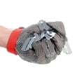 thumbnail image 4 of Plastic Belt Stainless Steel Mesh Glove Cut Resistant Chain Mail Protective Anti-cutting Glove, 4 of 5