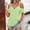 Green, variant on Women's V Neck Short Sleeve Shirts Cold Shoulder Tops Basic Summer Tees Brown S