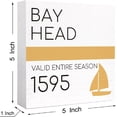 thumbnail image 2 of Zomyto 5"x5" Nautical Beach Decor Wood Box Sign Bay Head Sailboat Wooden Block Sign,Vintage Nautical Beach Sign Decor, 2 of 6