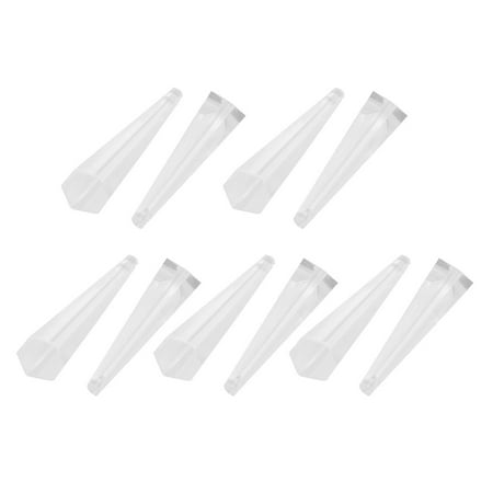 - 10pcs 76mm Long Faux Crystal Hexagonal Diamond Shaped Beads for DIY