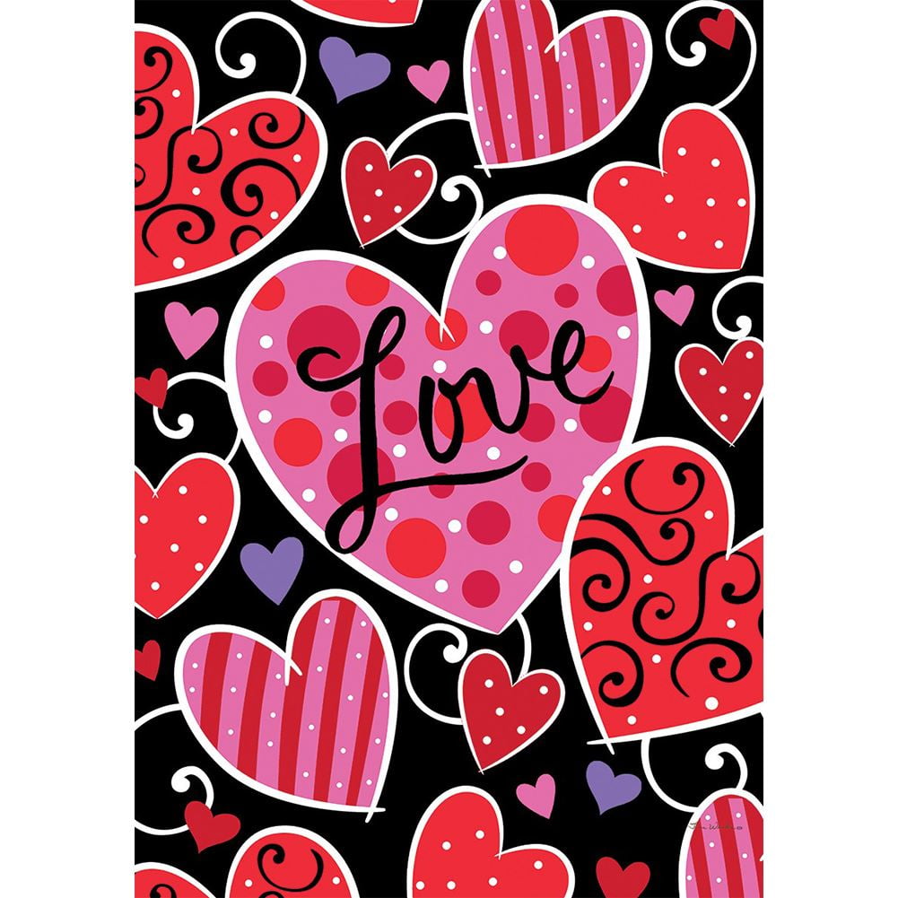 Custom Decor House Flag Valentine's Love