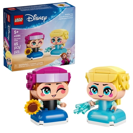 LEGO Disney Frozen Mini Anna & Elsa Toys - Building Set for Girls & Boys, Ages 5  - Frozen Toys for Pretend Play or Bedroom Decor - Gifts for Birthdays - 43284