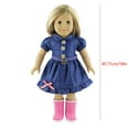 thumbnail image 2 of Yingyy Robe en Coton pour Poupée Bébé Nouveau-Né Robe en Denim pour Poupée de 18 Pouces Jouets pour Fille, 2 of 7