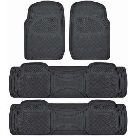 Bdk Super Duty Rubber Floor Mats For Car Suv And Van 3 Rows All