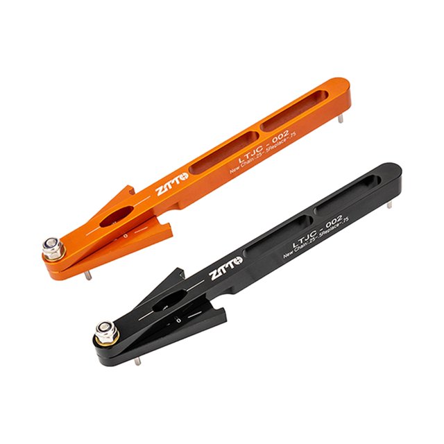 2x verificador de cadena de bicicleta Baoblaze herramienta de medición de aleación de aluminio Color Negro Naranja