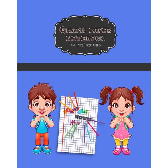 Graph Notebooks: Graph Paper Notebook: Boy and Girl Teen Quad Ruled 4 squares per inch, Graph Theory Composition Notebook 122 page, Soft Cover 8 inch x 10 inch. (Paperback)