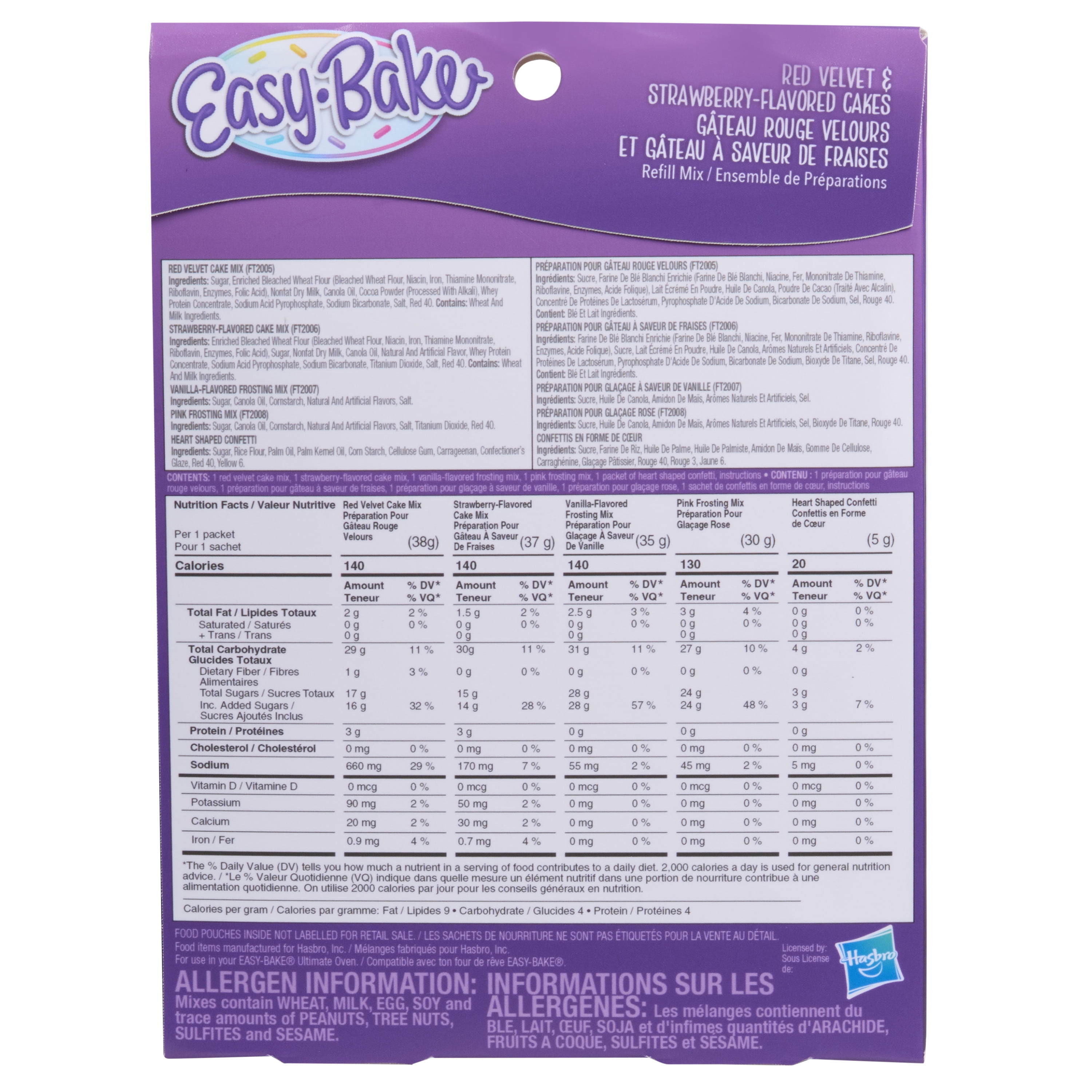 Easy-Bake Ultimate Oven Toy Red Velvet and Strawberry Cakes Refill Mix