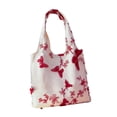 thumbnail image 3 of Bolso de viaje informal con doble asa, elegante bolso de hombro para gimnasio, verano y viajes. Blanco Rojo, 3 of 9