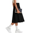 thumbnail image 7 of IFNWSV Girls Maxi Skirt Solid Color Elastic Waist Pull On Casual Long Uniform Skirts for Girls Black 13-14 Years, 7 of 7