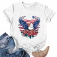 thumbnail image 2 of American Flag Shirts for Women 4th of July T-Shirt Graphic Patriot Tee USA Flag Shirt Tops, 2 of 5