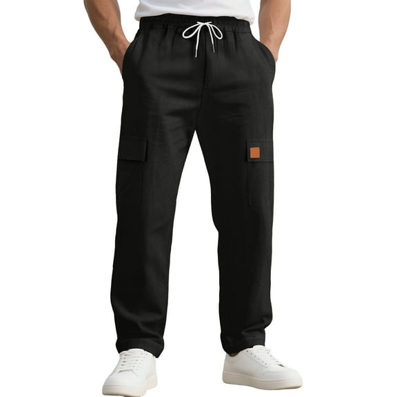 New Tactical Work Pants Men Drawstring Cotton Track Pant Men Sportswear Neutral Outdoor Pants Casual Cargo Trousers Work Pants