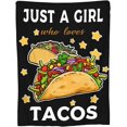 thumbnail image 2 of Taco Blanket for Girls Just Girl Who Loves Tacos Throw Blanket Soft Cozy Warm Fuzzy Fleece Tacos Food Bedroom Decor Blanket Gifts for Kids Women Men Adults Couch Sofa Bedding 50"X40", 2 of 6
