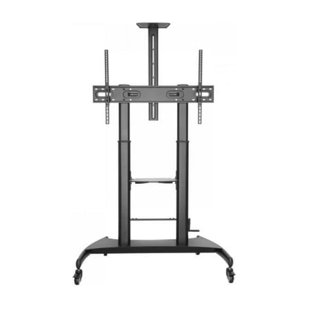 UPC: 0662919107609 | V7 Height Adjustable TV Cart  Black