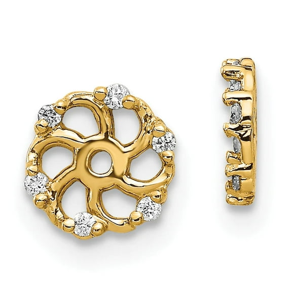 Primal Gold 14 Karat Yellow Gold Lab Grown Diamond Earring Jackets