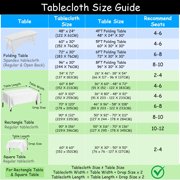 Urby Black Tablecloth for 4-6ft Rectangle Tables That Seats 4-6 Person54''x72''