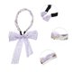 thumbnail image 2 of Ofertas Únicas 1 Pc Diadema de Tela Retro de Satén con Nudos Cruzados para Mujeres 6.50"x5.71" Púrpura Claro, 2 of 4