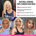 thumbnail image 6 of Blonde Bob Wig Human Hair 13X4 Lace Front Wigs Pre Plucked Bleached Knots 150% Density 613 Lace Front Wig Human Hair Straight Short Bob Wigs Human Hair Lace Frontal Wigs for Women (12inch), 6 of 7
