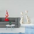 thumbnail image 2 of Escultura Moderna De Resina Con Forma De Gato En Llamas, Estatua Abstracta De Animal De Fuego, Regalo De Boda Para Oficina, Comedor, Repisa, Adorno De Mesa, Decoración, 2 of 8