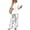 White, variant on Womens 2 Piece Sets Summer Spring Travel Vacation Outfits Casual V-Neck Lounge Tops Wide Leg Pants Matching Set