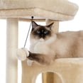 thumbnail image 6 of Gift for Pet! Cat Tree Luxury 34 Inches Cat Tower with Double Condos, Spacious Perch, Fully Wrapped Scratching Sisal Posts and Replaceable Dangling Balls Beige, 6 of 7