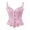 Pink, variant on Corset Belts for Women Spaghetti Straps Vintage Embroidery Patterns Bustier Bodysuit Lace Up Push Up Overbust Retro Corset Belt Halloween White
