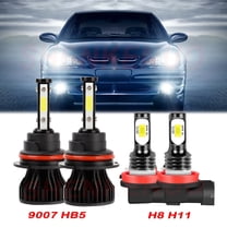 4-Sides HB5 9007 High&Low Beam for Pontiac G5 2007 2008 2009 2010 LED Headlights H8 H11 Fog Lights 4pcs