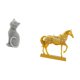 thumbnail image 5 of Estatua De Gato Y Caballo, Figura Decorativa De Resina, Adorno Coleccionable De Escritorio, Escultura De Animal, Figuras Grabadas Para Entrada, Estantería, Sala De Estar, Dormitorio, Hogar,, 5 of 8
