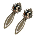 thumbnail image 2 of Cat Vintage Copper-Colored Lace Bookmarks: Stainless Steel Reading Accessories and Elegant Gifts for Book Lovers - Set of 2, 2 of 5