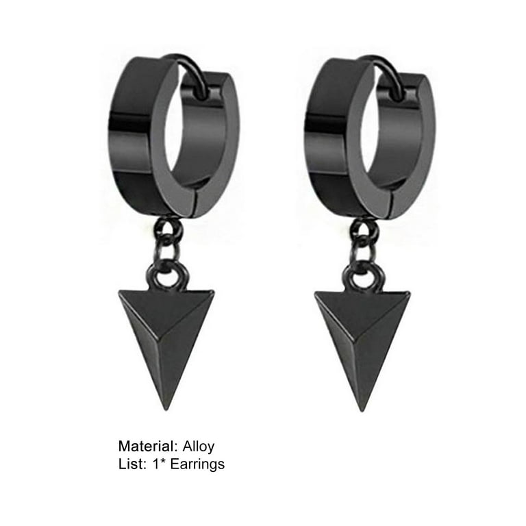 AYYUFE 1 Pc Men Stud Earrings Solid Color Punk Style Multi Shapes
