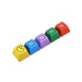 thumbnail image 1 of 5Pcs Keycaps Comfortable Wear-resistant Ergonomic Non-fading Indeformable Replacement PBT Gaming Keyboard Key Cap for Office- B, 1 of 5