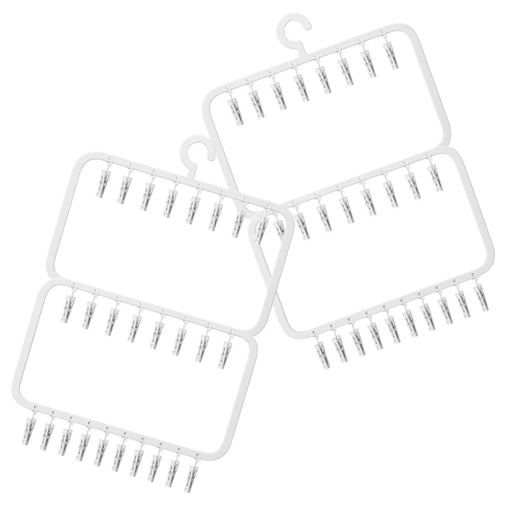 Masteelf  2 PCS Socks Patch Clothes Rack Hangers for Child Baby White