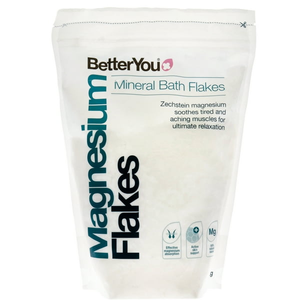 Copos de magnesio de BetterYou para unisex - Sal de baño de 35,2 oz