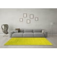 thumbnail image 3 of Ahgly Company Indoor Square Abstract Yellow Contemporary Area Rugs, 6' Square, 3 of 4