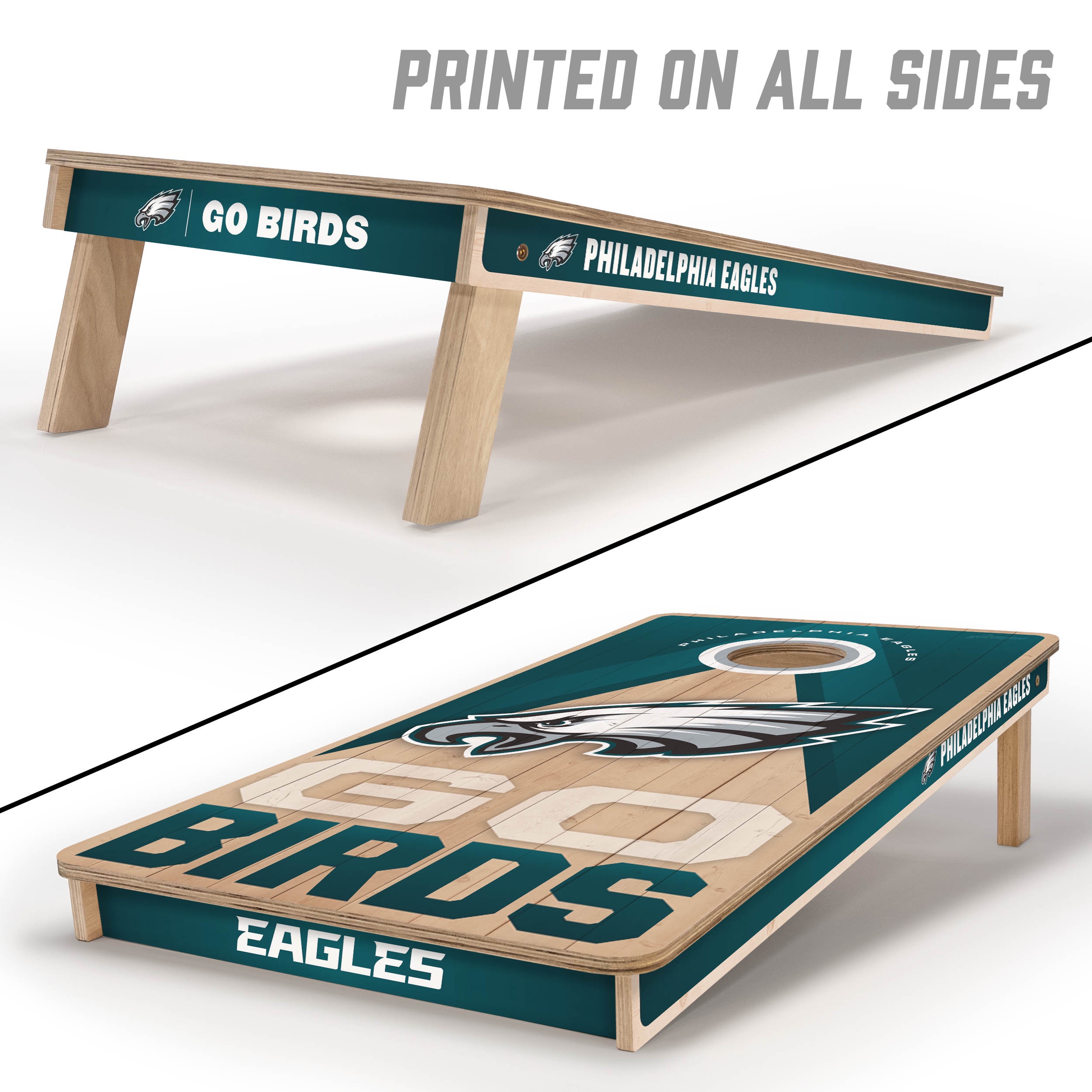YouTheFan NFL Philadelphia Eagles 2x4 Slogan Series Cornhole