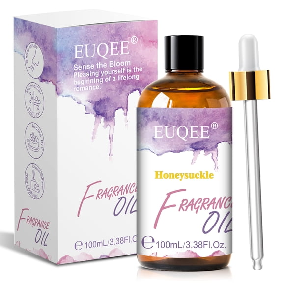 EUQEE 100ml Honeysuckle Fragrance Oil, Candle Scents Oils for Candle Making, Soap Making Supplies, Diffuser Oil