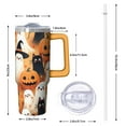 thumbnail image 2 of 30oz Halloween Tumbler with Handle – Spooky Skeleton Bat Drinkware with Lid and Straw – Creepy Theme Travel Cup – Trick or Treat Gifts, 2 of 5