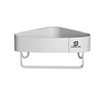thumbnail image 3 of Corner Bathroom Counter Organizer | 1-Tier Plastic Shelf for Sink & Vanity | White or Blue | 10.39x2.75x6.49in | Space-Saving Storage for Toiletries & Cosmetics, 3 of 8