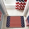 thumbnail image 4 of Kugisaki 4th of July Patriotic Door Mat 250 Anniversary Red White Blue Stripe Welcome Rug Non-Slip Independence Day Memorial Day Doormat Outside Porch Front Decor, 4 of 6