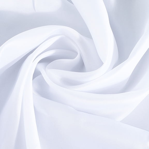 59.06 Inch White Silk Fabric Soft Polyester Satin Cloth by The Yard Vintage Breathable Solid Color Wide Silky Fabrics