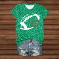 thumbnail image 5 of Fshinging Football Shirts for Women Short Sleeve Tops Summer Sequin Football Graphic T Shirts y2k Glitter Crew Neck Ladies Pullover Tees, 5 of 5