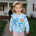thumbnail image 4 of Uorisanigo Toddler Girls Crewneck Sweatshirt Casual Shirts Ruffle Long Sleeve Funny Capybara Shark Pullover Tops 3-4T Soft Lightweight Sweatshirts for Girls, 4 of 7