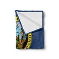 thumbnail image 2 of Idaho Soft Flannel Fleece Throw Blanket, Gem State Flag Design Nostalgic Logo in Vibrant Colors Illustration, Cozy Plush for Indoor and Outdoor Use, 70" x 90", Night Blue Multicolor, by Ambesonne, 2 of 5
