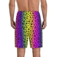 thumbnail image 3 of Naloa Animal Paw Rainbow Men's Short Pajama Pants, Lounge Comfort Shorts with Elasticized Waistband and Side Pockets - XX-Large, 3 of 9