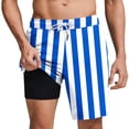 thumbnail image 2 of Vetsdori Mens Dry Fit Shorts Summer Beach Short Pants Swim Trunks Elastic Waist,Casual Ropa Shorts for Men Lining 2 in 1,Size S, 2 of 6