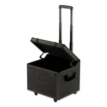Ideastream Locking Mobile File Chest, Letter/Legal Files, 17.5" x 15.5" x 14.5", Black