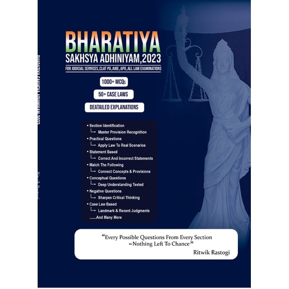 Bharatiya Sakshya Adhiniyam, 2023: 1000 MCQs for Competitive Exams, (Hardcover)