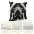 thumbnail image 4 of RUIYC  Modern Geometry Style Throw Pillow Covers Black&amp;Beige Stripes Square Home Decorative Cushion Cover Pillowcase, for Sofa,Couch,Bed, 4 of 5