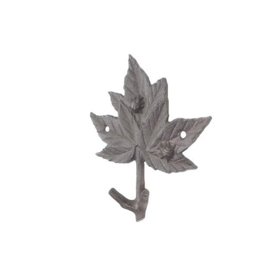 Handcrafted Model Ships K-9918-cast-iron 6.5 x 1.5 x 4 in. Cast Iron Maple Tree Leaves Decorative Metal Tree Branch Hooks