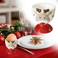 thumbnail image 2 of AKEGAMN Ceramic Christmas Egg Cup Funny Christmas Egg Cup Santa Egg Cups Adorable Egg Stand Egg Container Ceramic Egg Supporting Rack Egg Egg Organizer For Serving Break, 2 of 9